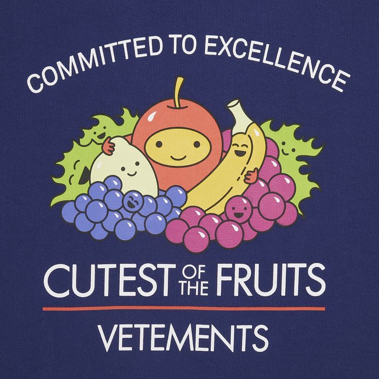 Vetements Cutest Of The Fruits Logo Sweatshirt Royal Blue