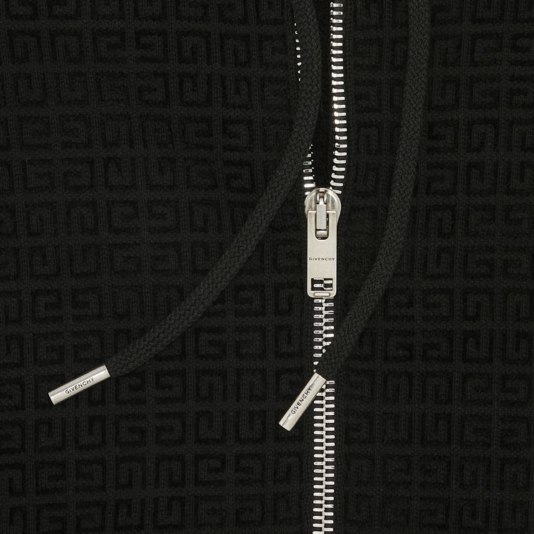 Givenchy 4G Knitted Zipped Hoodie Black