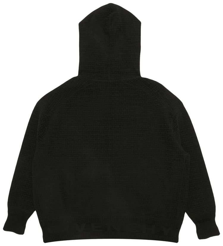 Givenchy 4G Knitted Zipped Hoodie Black