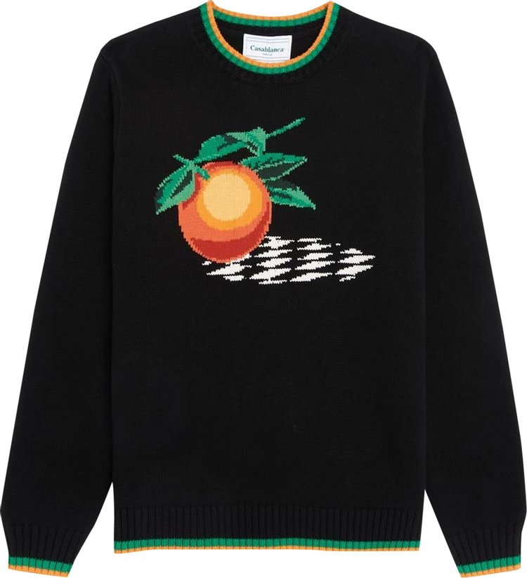 Casablanca Orange Intarsia Sweater 'Black'
