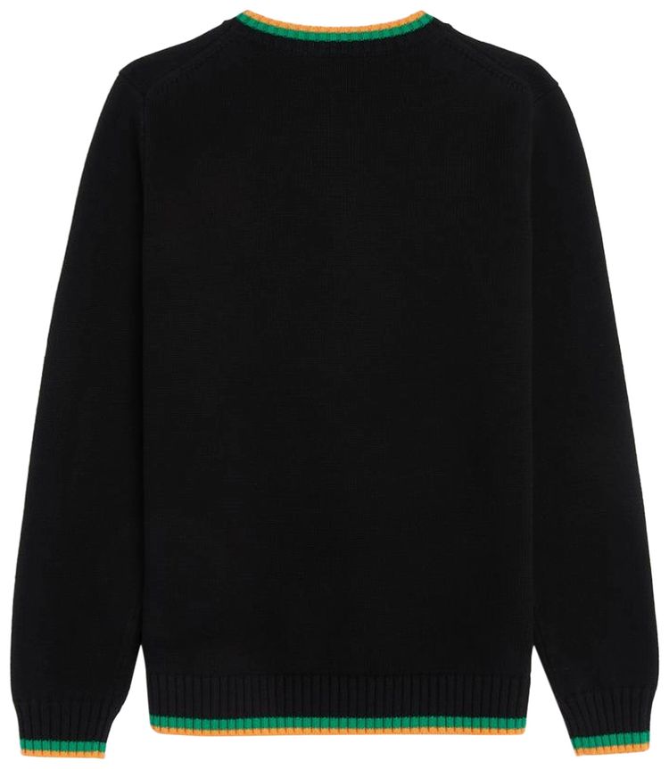 Casablanca Orange Intarsia Sweater Black