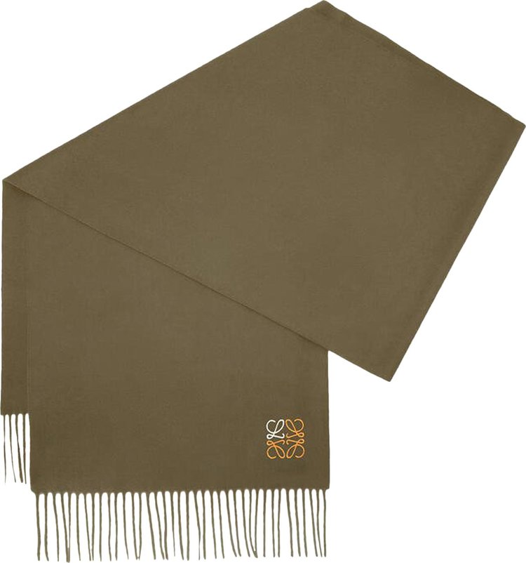 Loewe Anagram Scarf Dark Green