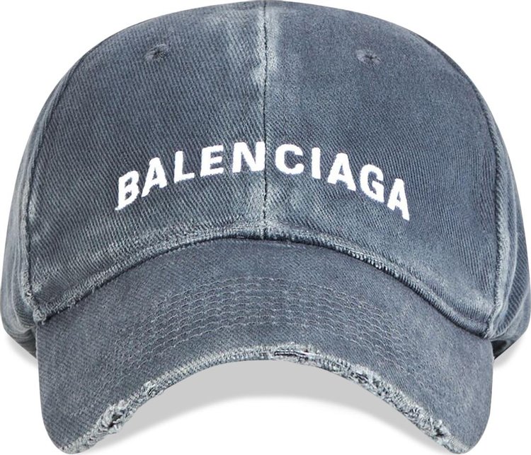 Balenciaga Logo Front Cap 'Dark Grey/White'
