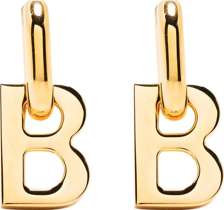 Balenciaga B Chain XS Earrings 'Shiny Gold'