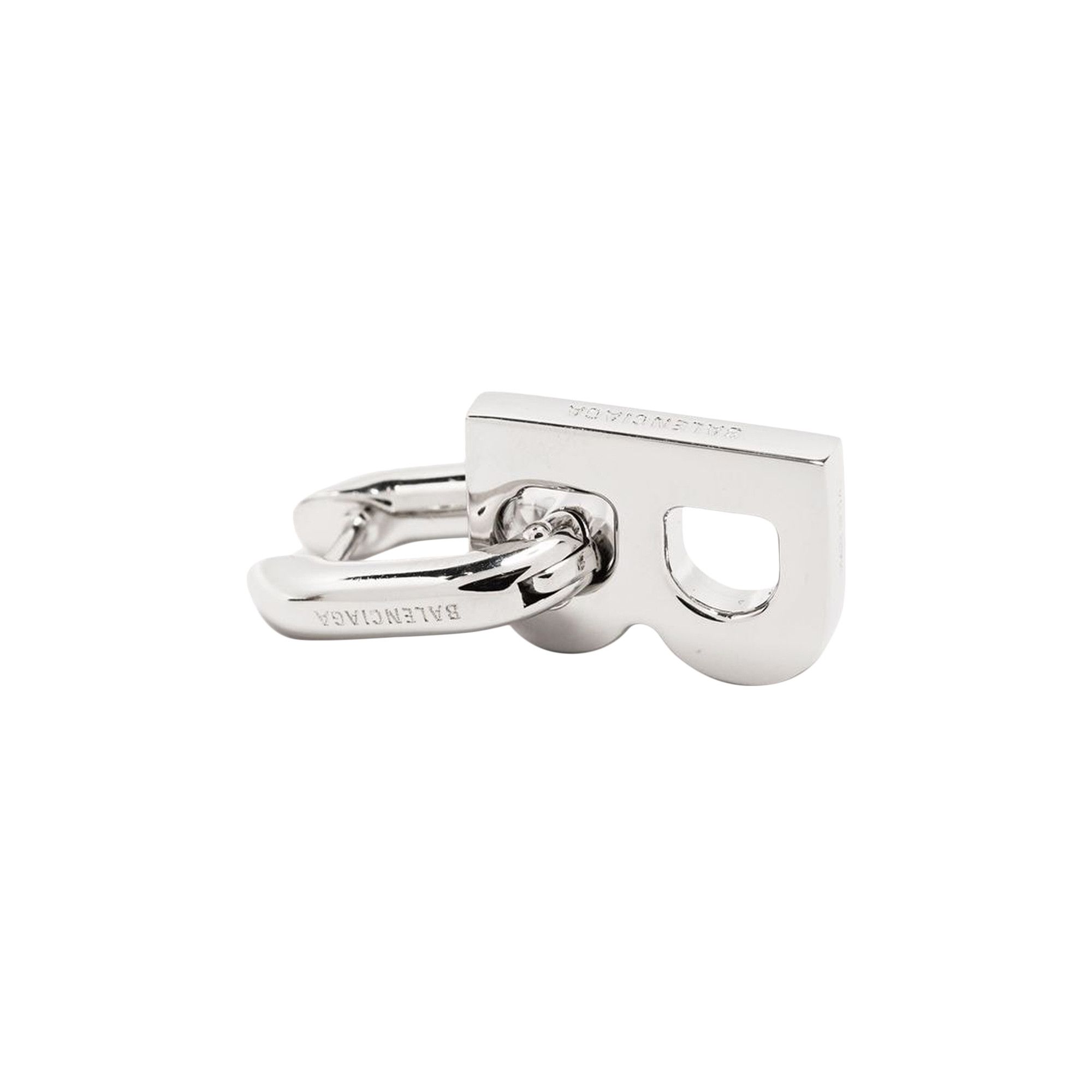 Buy Balenciaga B Chain XS Earrings 'Shiny Silver' - 655286