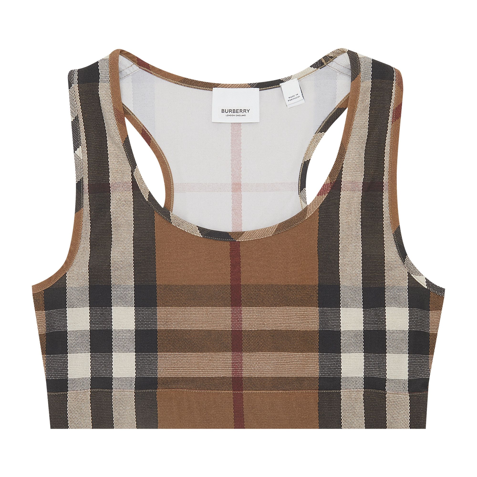 Burberry print crop top discount