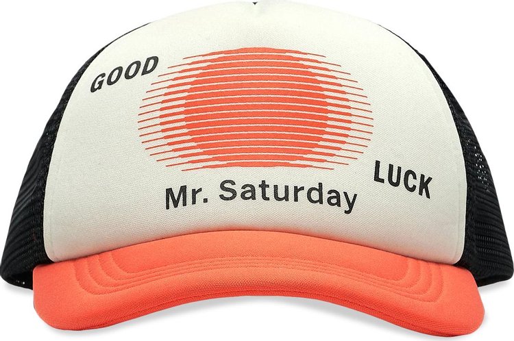 Mr Saturday Trucker Hat WhiteRedBlack