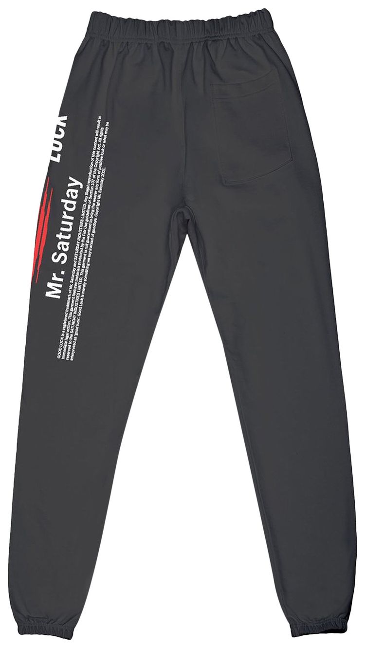 Mr Saturday Good Luck Motion Sweatpants Vintage Black
