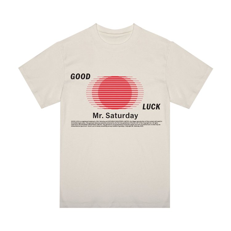 Mr. Saturday Good Luck Motion T-Shirt 'Vintage White'