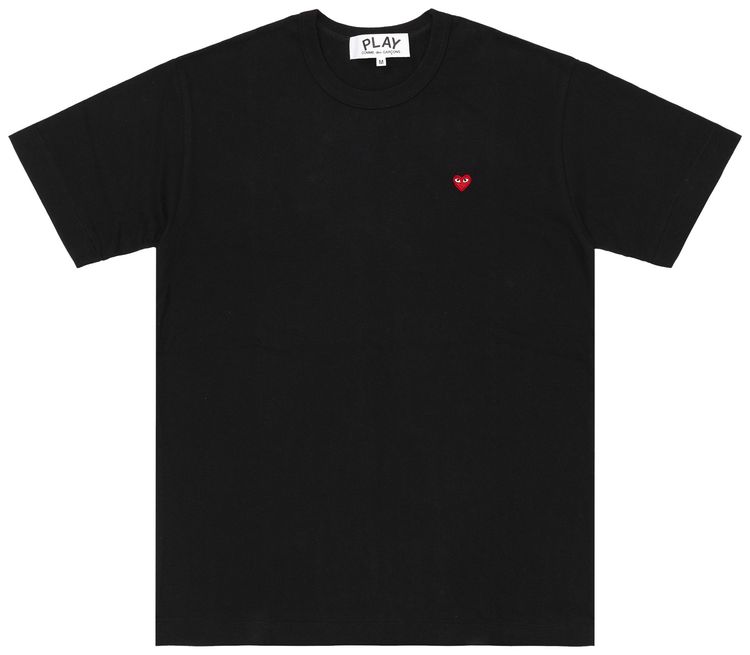 Comme des Garcons PLAY Small Heart T Shirt Black