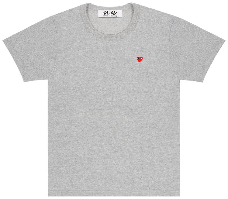 Comme des Garcons PLAY Small Heart T Shirt Grey