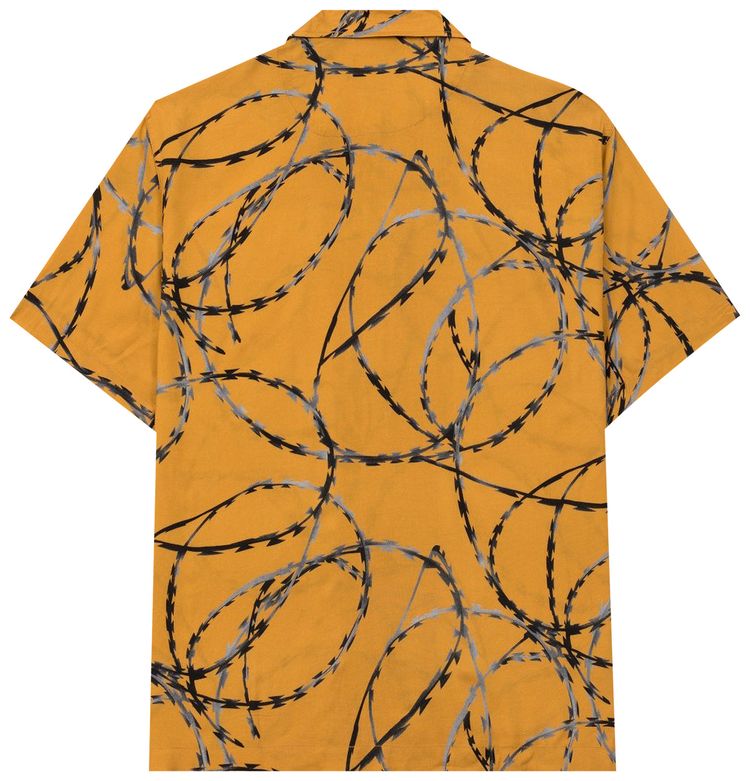 Brain Dead Razorwire Rayon Shirt Orange