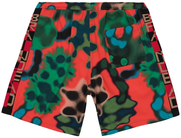 Brain Dead Amoeba Watercolor Beach Short Green