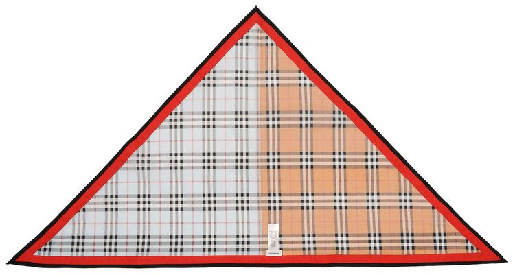 Burberry Small Check Cotton Scarf Pale Blue