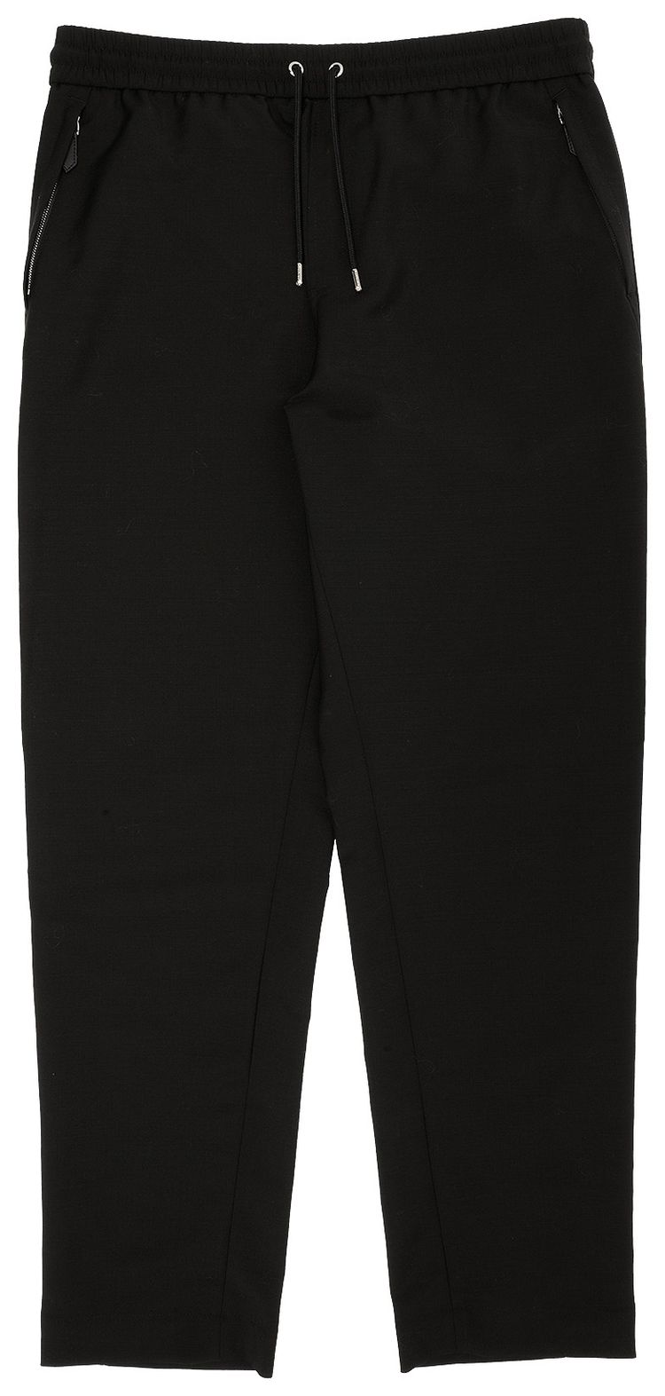Burberry Straight Leg Wool Sweatpants Black