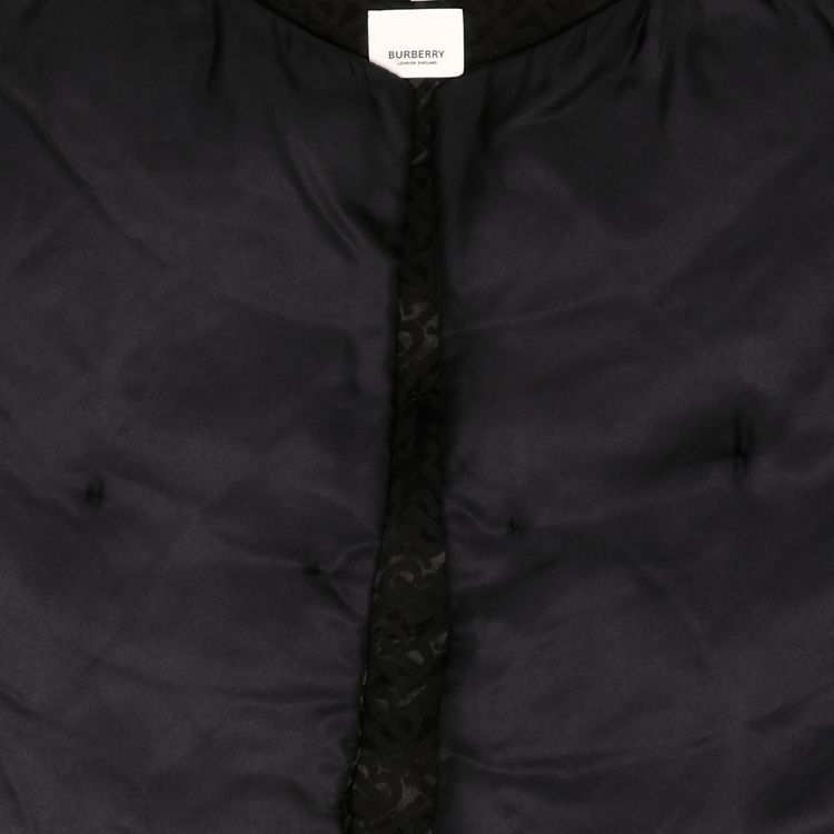 Burberry Silk Twill Puffer Cape Black