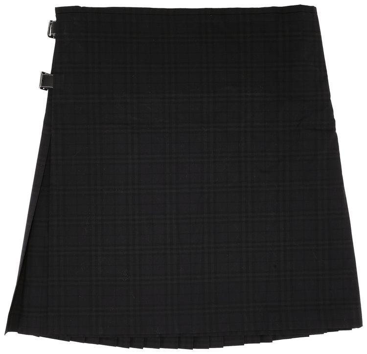 Burberry Check Print Kilt Dark Charcoal