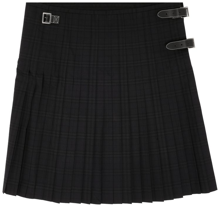 Burberry Check Print Kilt Dark Charcoal