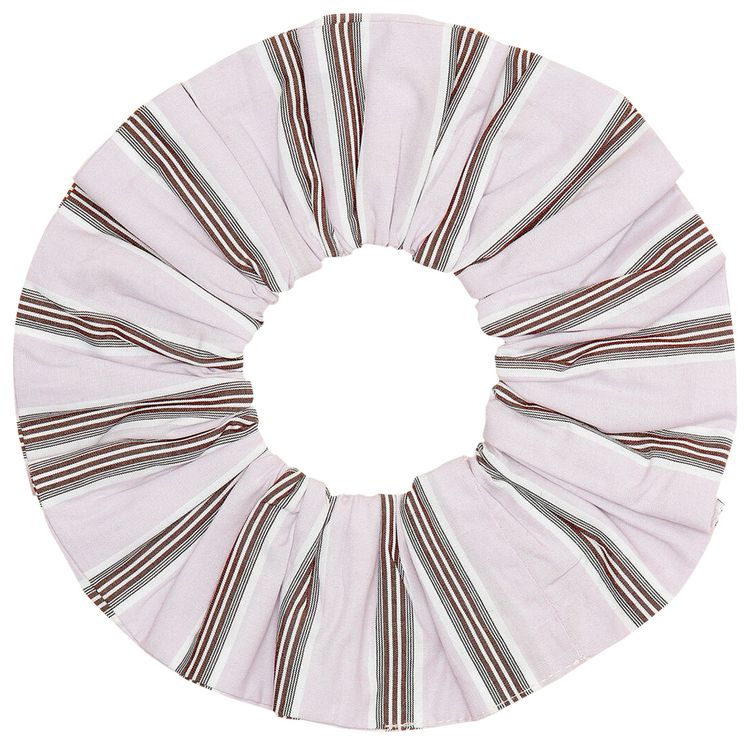 GANNI Stripe Cotton Scrunchie Misty