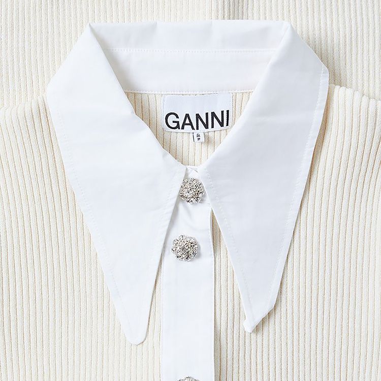 GANNI Melange Knit Vanilla