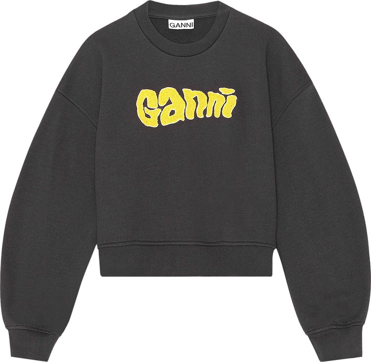 GANNI Isoli Logo Sweatshirt 'Black'