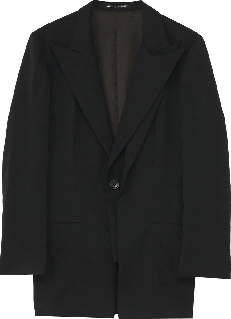 Buy Yohji Yamamoto Left Layered Jacket 'Black' - FX J13 100 | GOAT