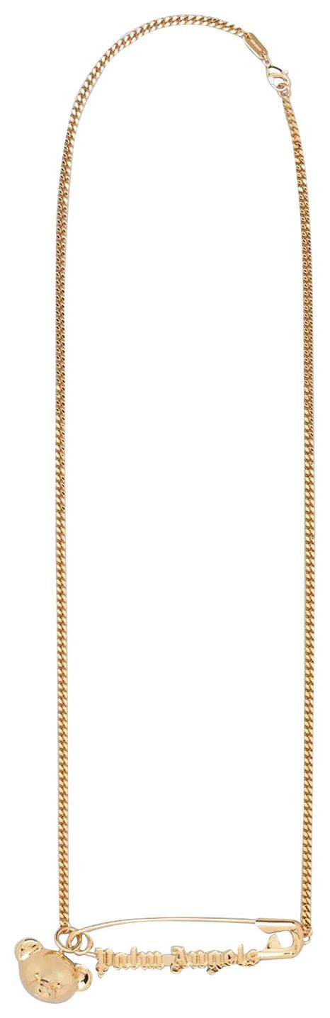 Palm Angels Pin Bear Necklace Gold