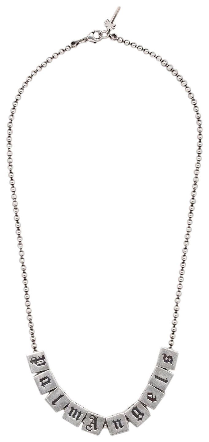Palm Angels Dice Logo Necklace Silver