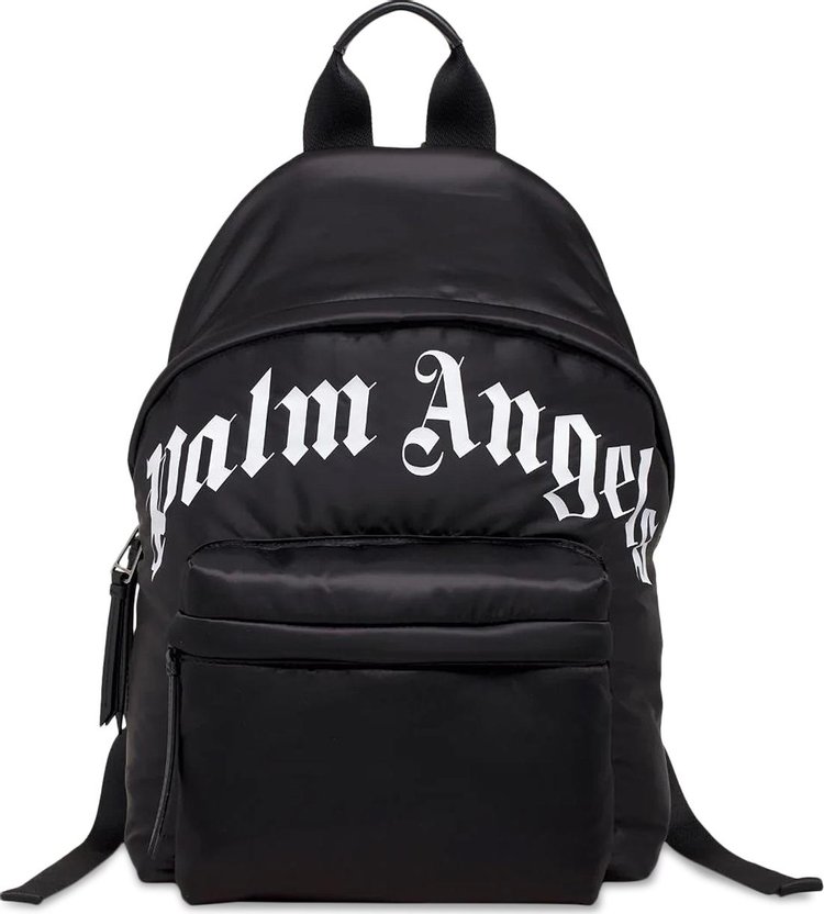 Palm Angels Curved Logo Backpack 'Black/White'