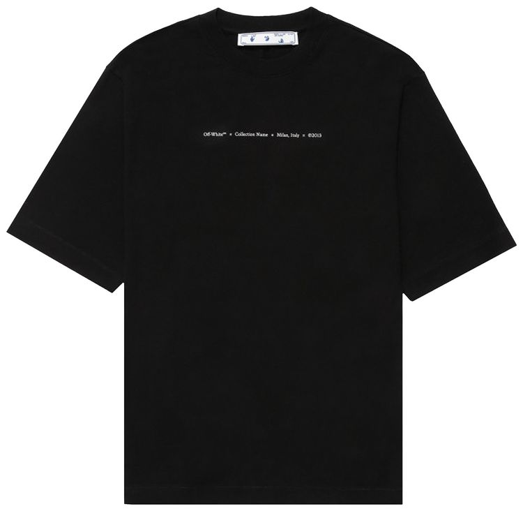 Off White Tornado Arrow Short Sleeve Skate Tee BlackMulticolor