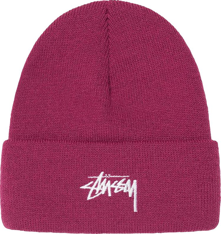 Stussy Stock Cuff Beanie 'Plum'