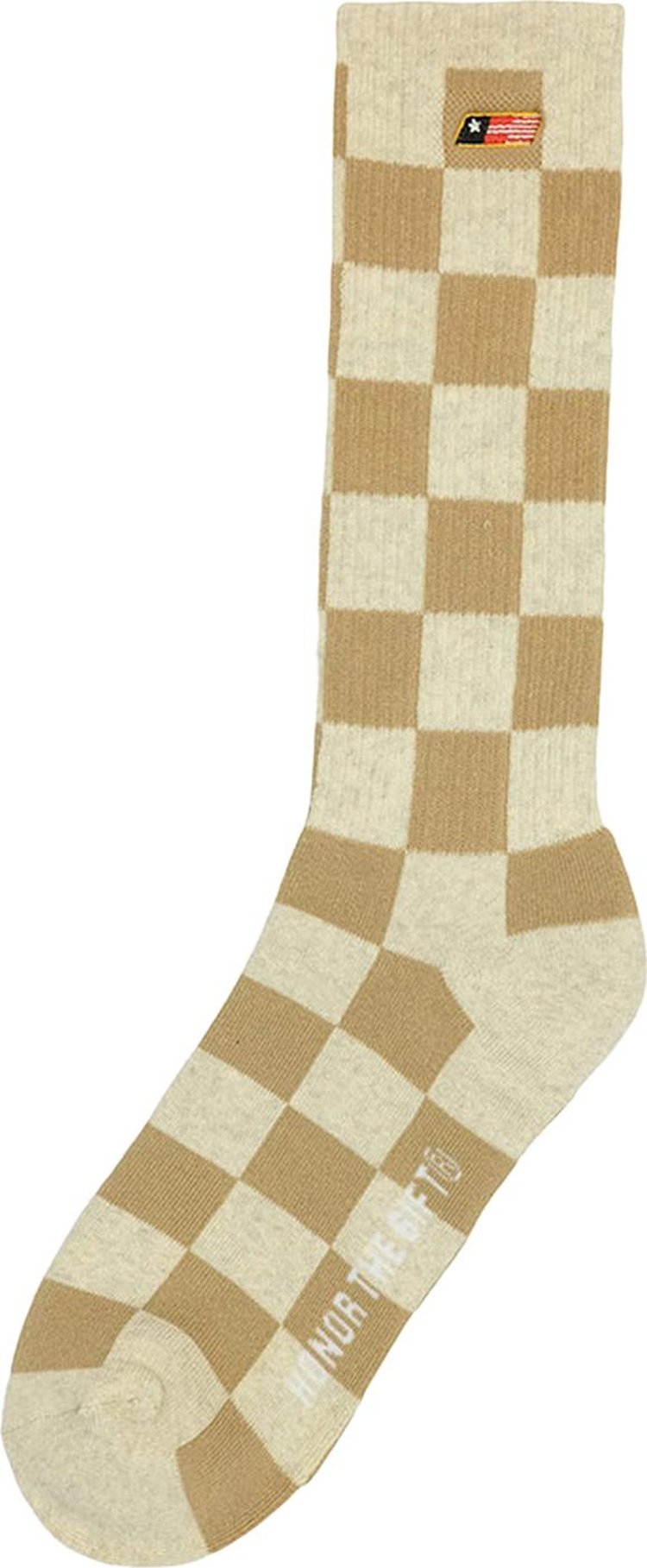 Honor The Gift Jacquard Check Socks 'Tan'