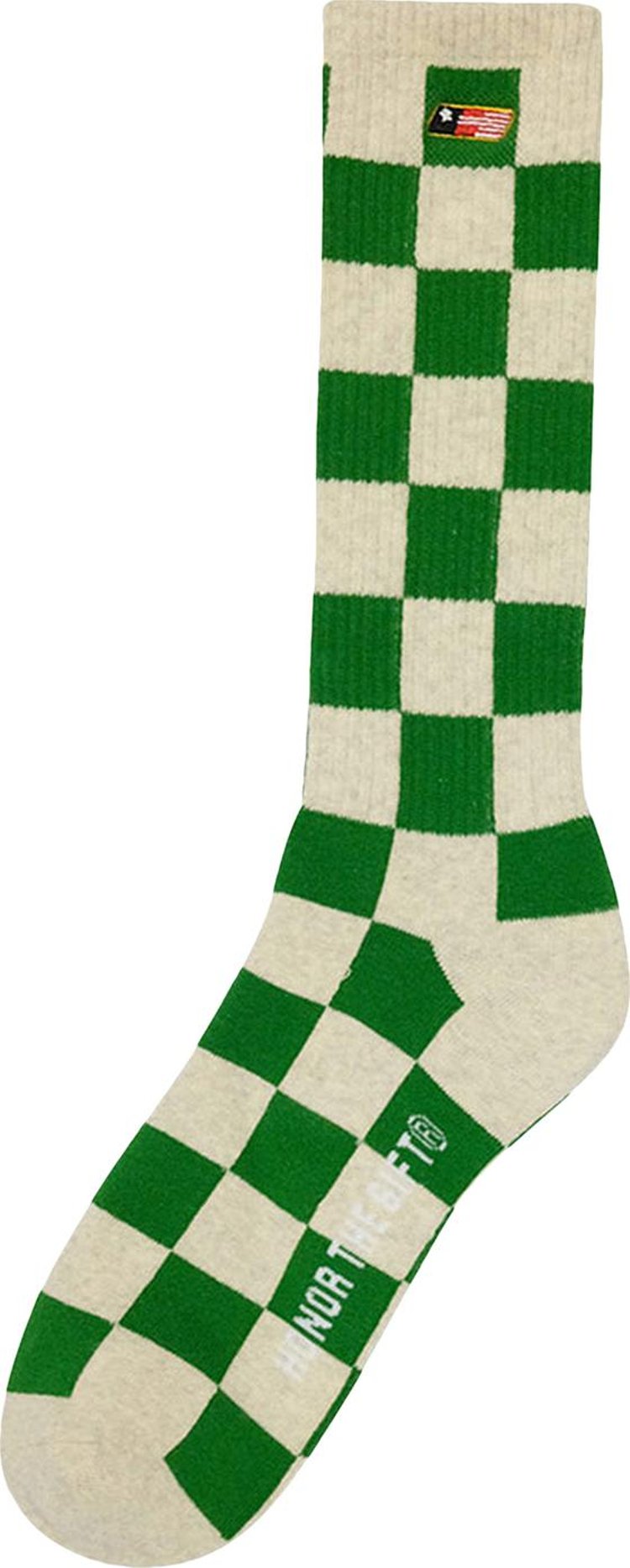 Honor The Gift Jacquard Check Socks 'Green'