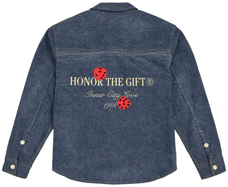 Honor The Gift Denim Shirt Long Sleeve Button Up Blue