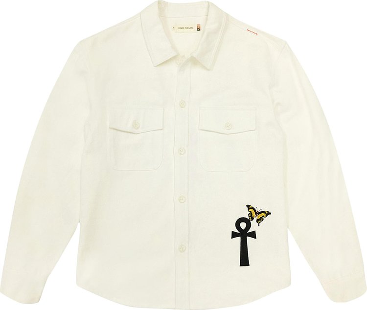 Honor The Gift Denim Shirt Long-Sleeve Button Up 'Bone'