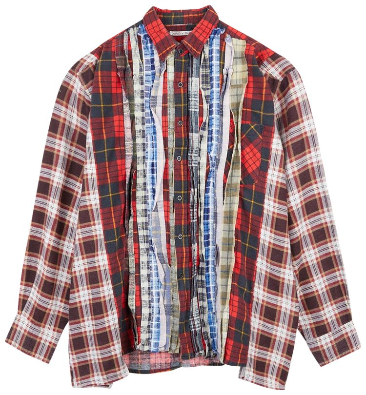 Needles Flannel Shirt Ribbon Wide Shirt Assorted