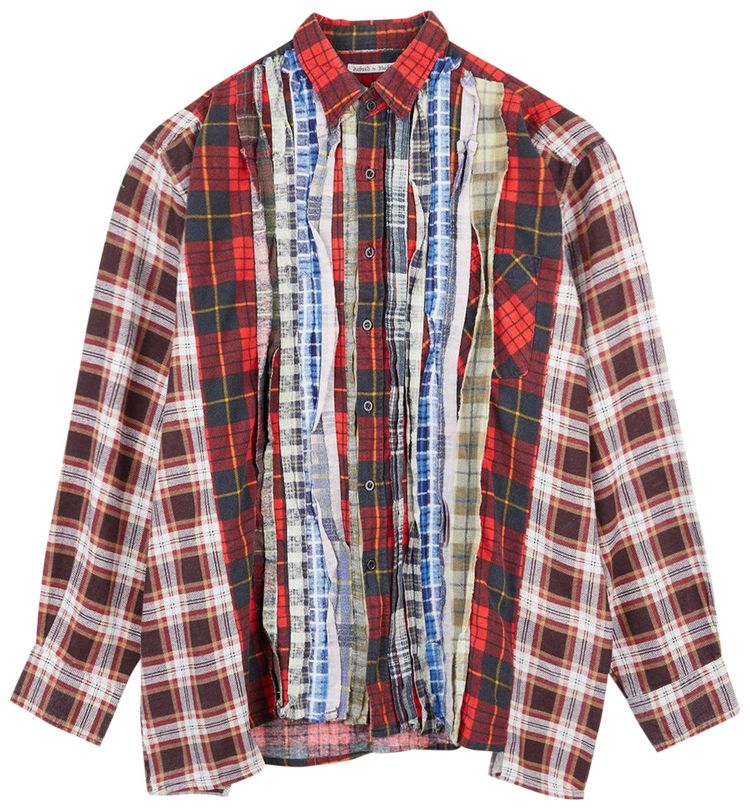 Needles Flannel Shirt Ribbon Wide Shirt 'Assorted'