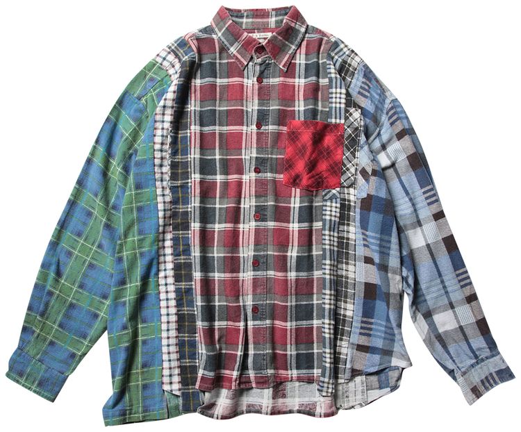 Needles Flannel Shirt 7 Cuts Wide Shirt 'Assorted'