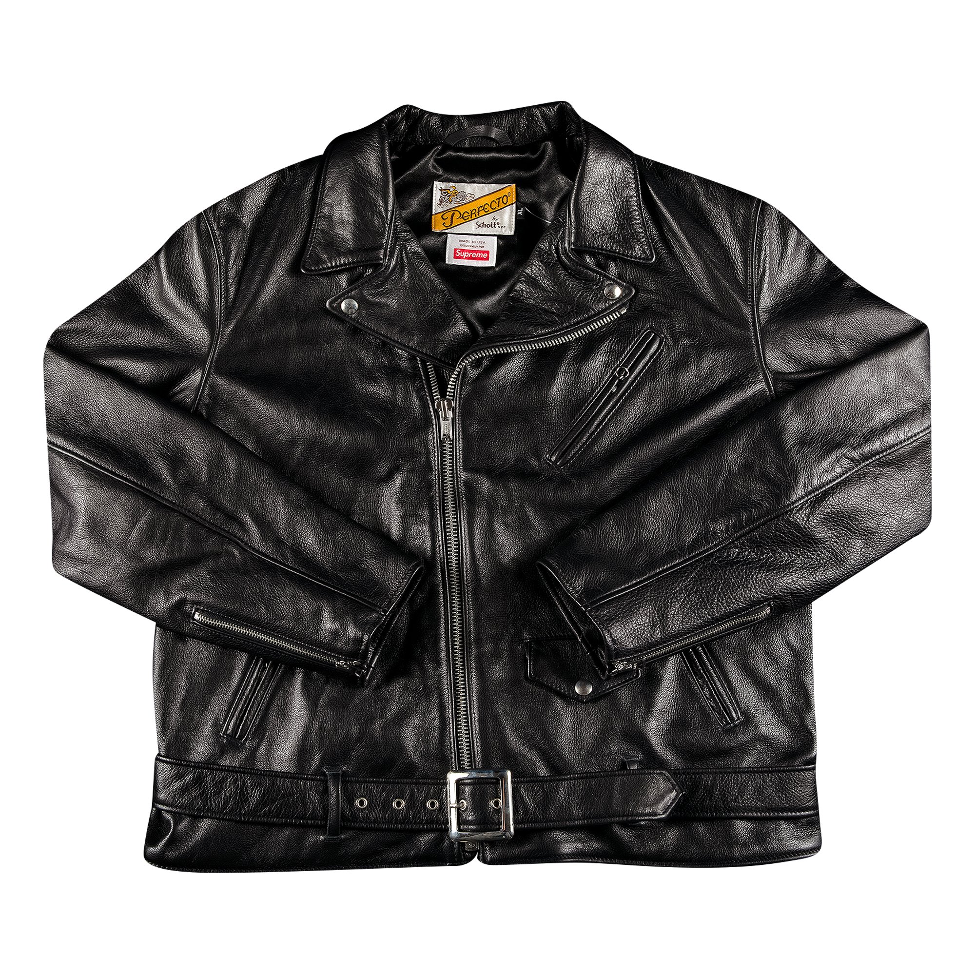 Supreme x Schott The Crow Perfecto Leather Jacket 'Black'