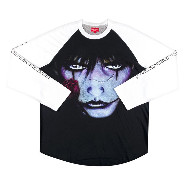 Supreme x The Crow Raglan Long Sleeve Top White Eyes
