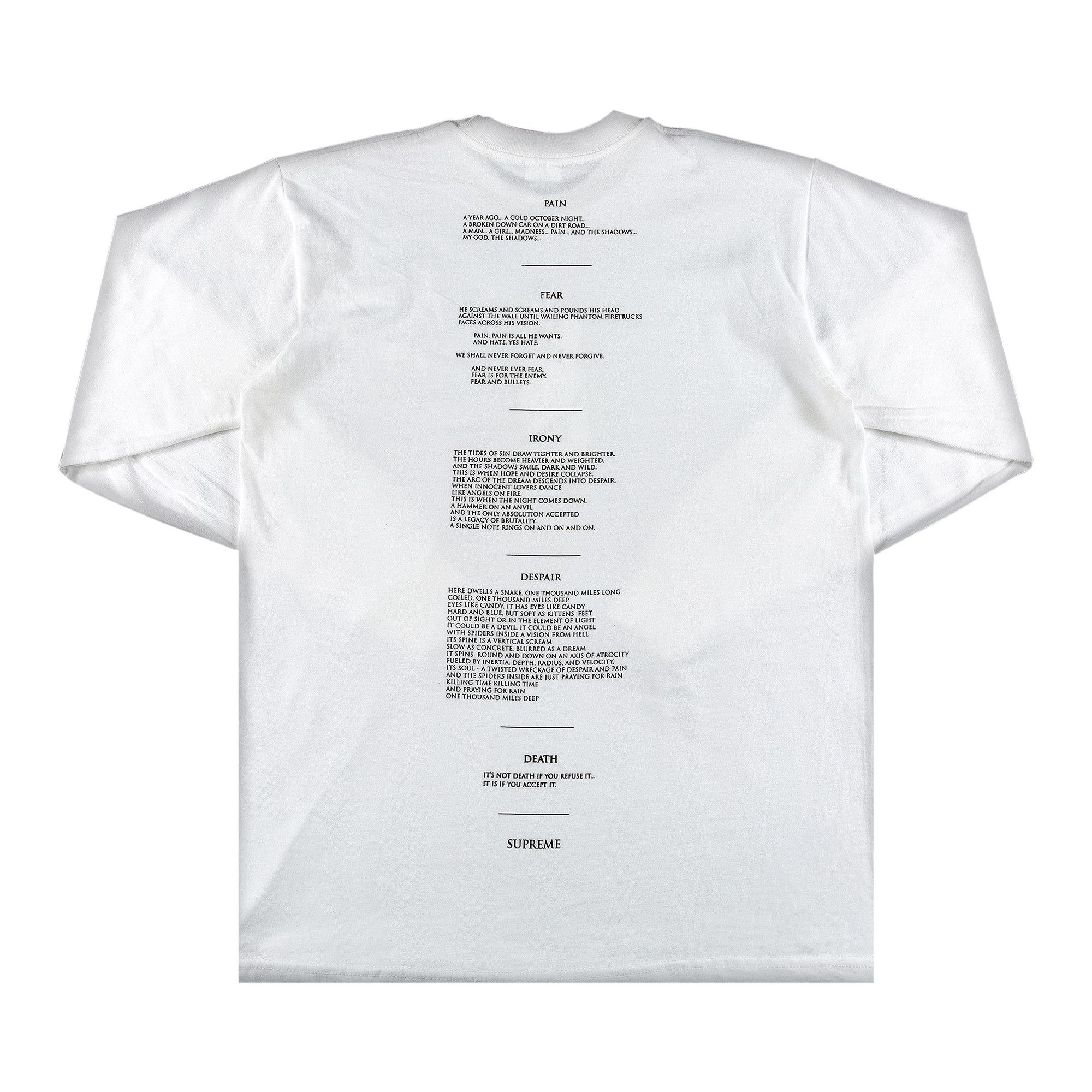 Buy Supreme x The Crow Long-Sleeve Tee 'White' - FW21T42