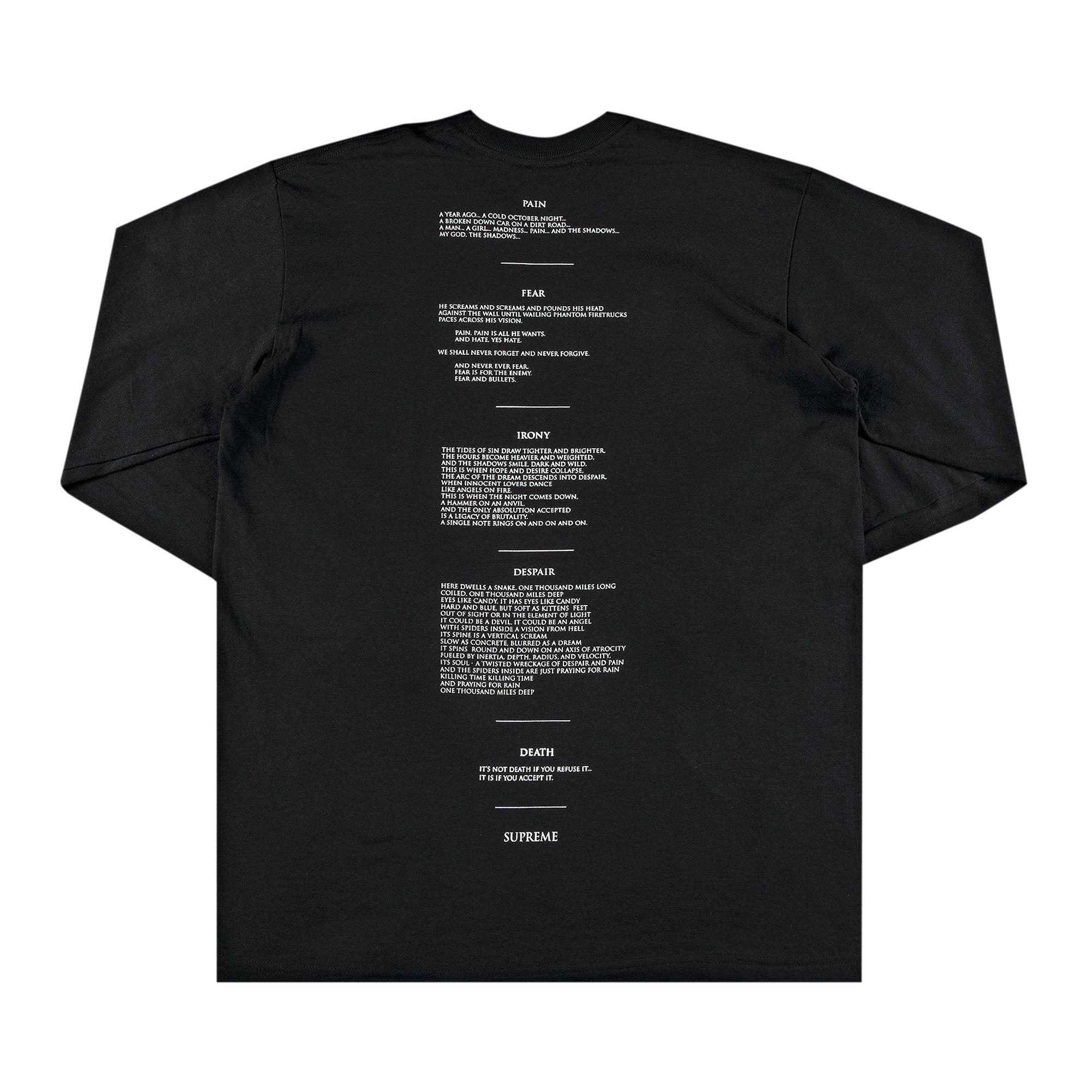 supreme THE CROW コラボ　ロングスリーブTシャツ Supreme/The Crow L/S Tee - ParkSIDER