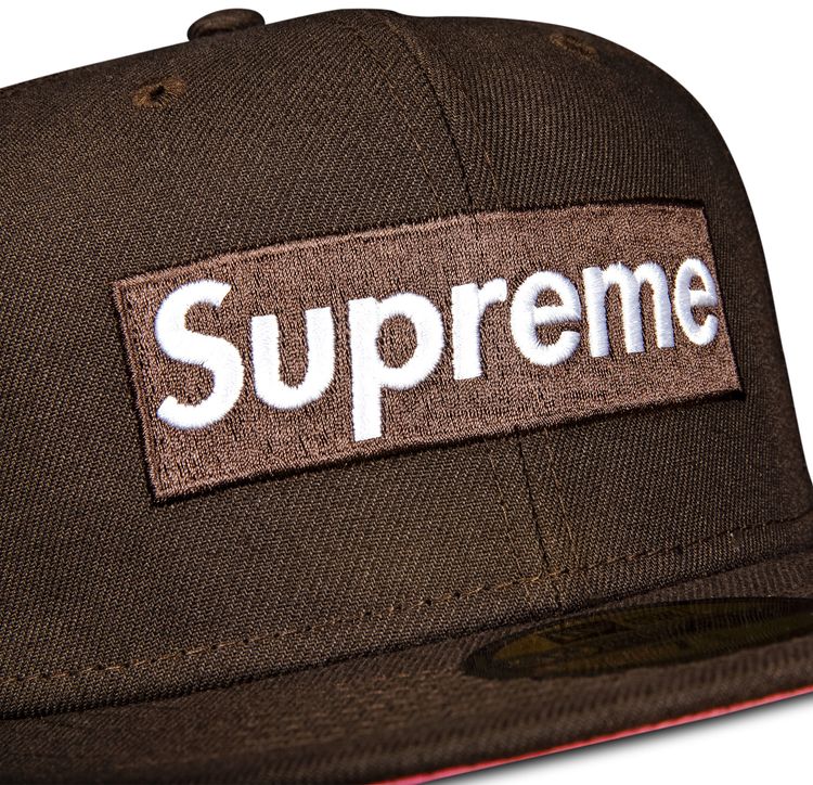 Supreme No Comp Box Logo New Era Brown