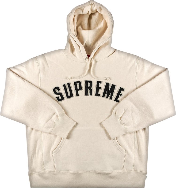 Supreme Pearl Logo Hooded Sweatshirt 'Natural'