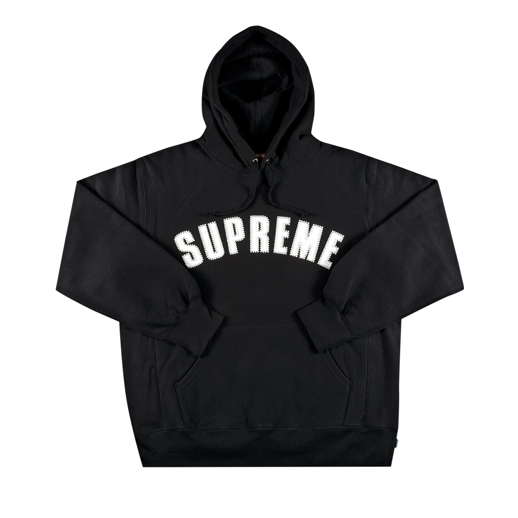 Supreme Pearl Logo Hooded Sweatshirt 'Black' | GOAT