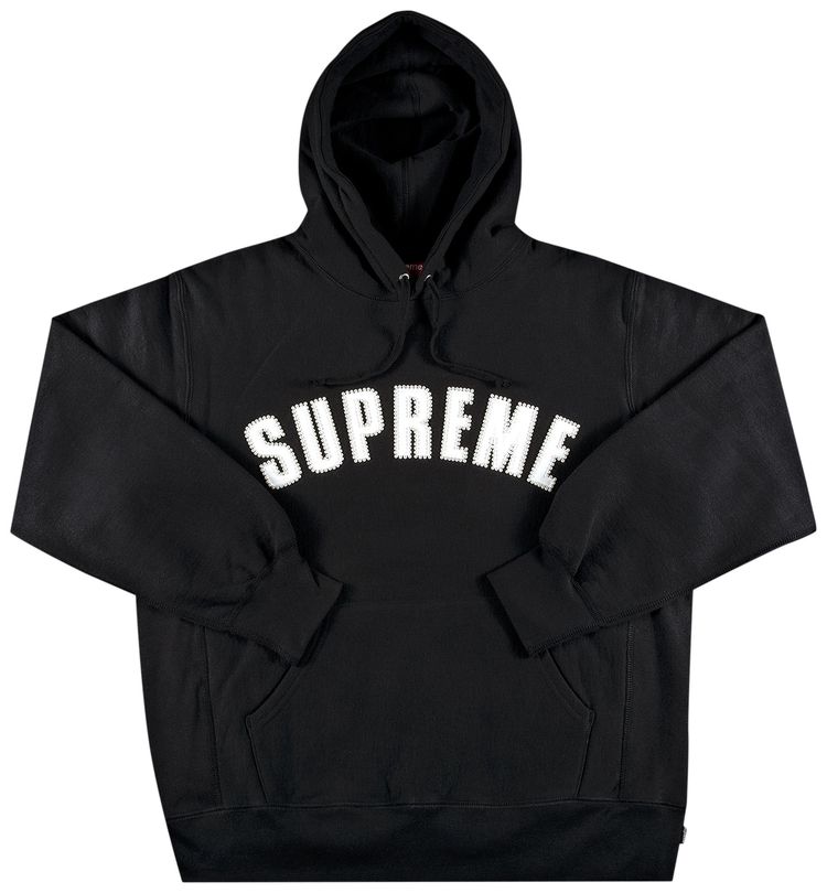 Supreme Pearl Logo Hooded Sweatshirt Black