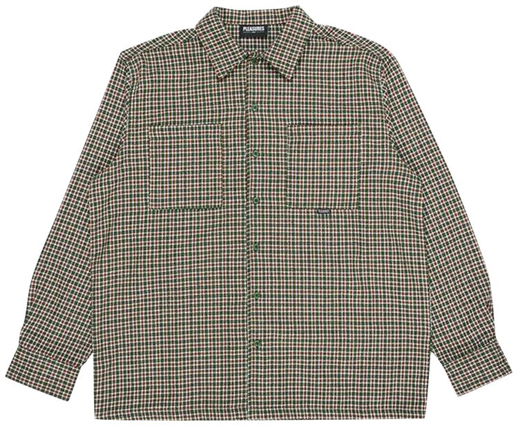 Pleasures Ignition Plaid Shirt Green
