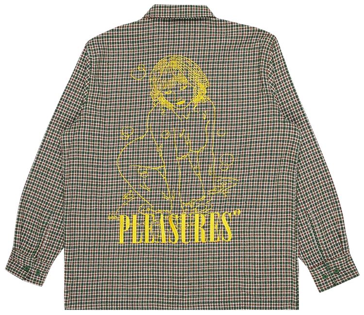 Pleasures Ignition Plaid Shirt Green