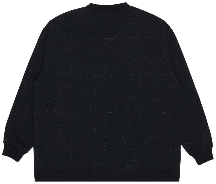 Pleasures Pieces Reflective Crewneck Black