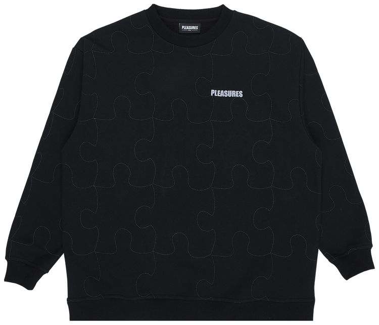 Pleasures Pieces Reflective Crewneck Black
